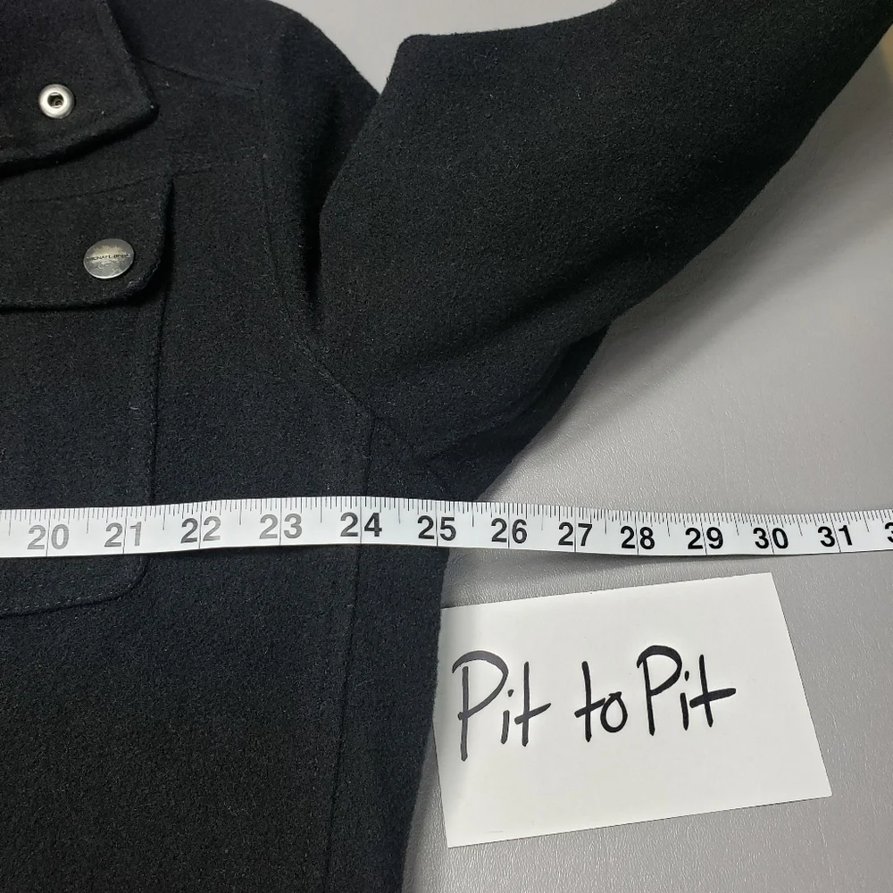 Michael Kors 63% wool black jacket women's size Large *read description*